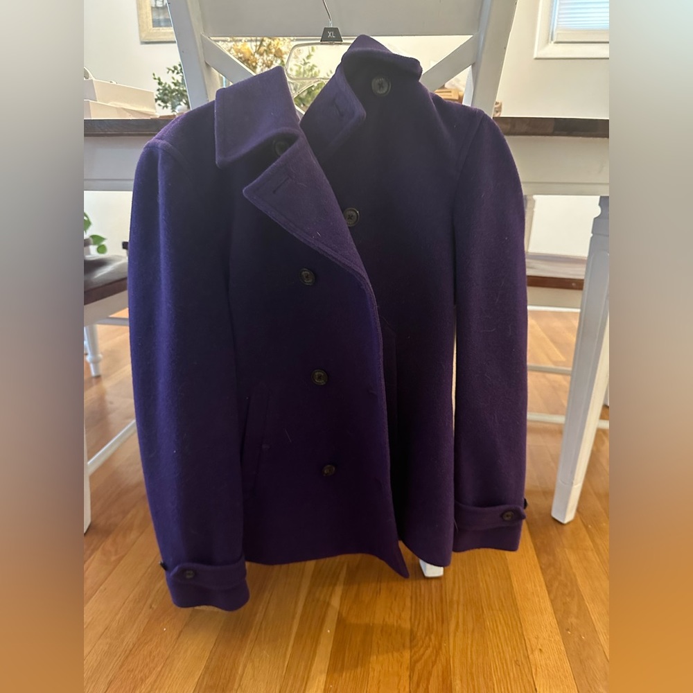Chaps size large purple pea coat